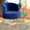 Baxton Studio Baptiste Glam and Luxe Navy Blue Velvet Fabric and Gold Finished Wood Accent Chair 175-11234-Zoro - alternate 7